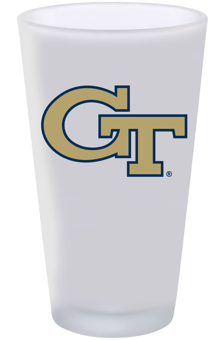 Georgia Tech 16oz Frosted Pint Glass Color Logo