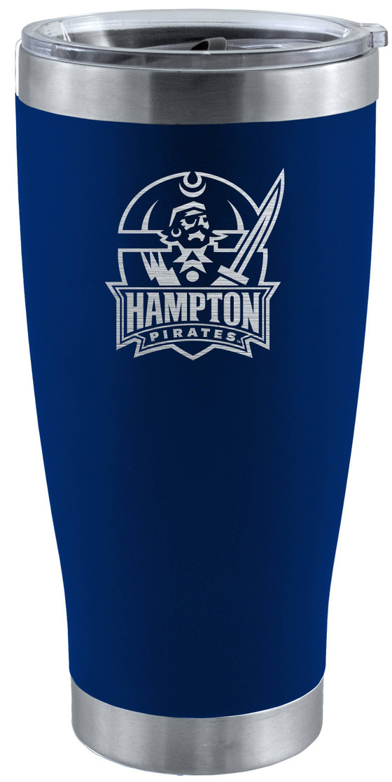 Hampton Pirates 20oz Royal Blue Tumbler w/Etched Logo