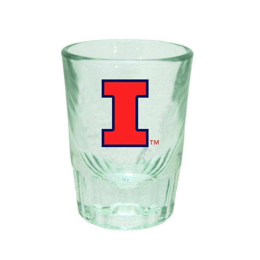 Illinois Fighting Illini 2oz Fluted Collect Glass