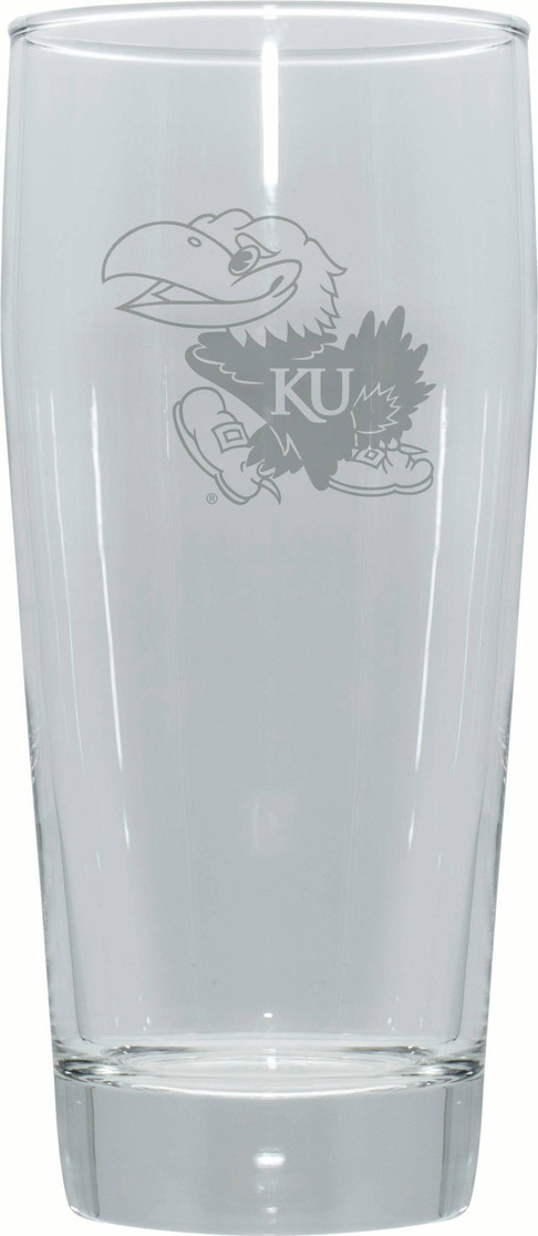 Kansas Jayhawks 16oz Pub Pilsner w/Etched Logo