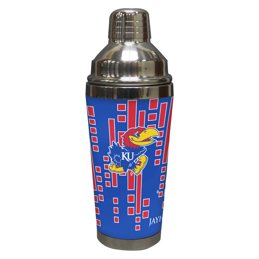 Kansas Jayhawks Stainless Steel Cocktail Shaker