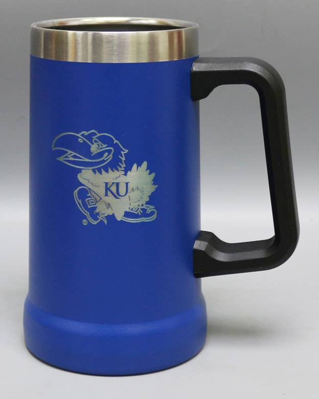 Kansas Jayhawks 24oz Stainless Steel Stein Mug