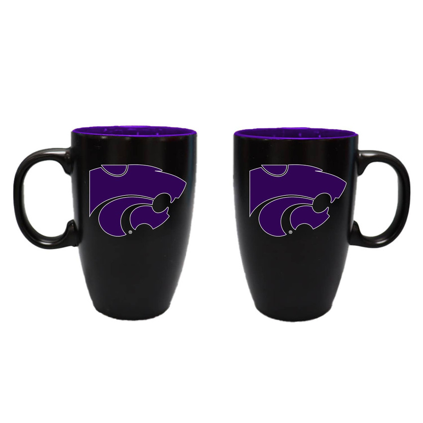 Kansas State Wildcats 22oz Black Latte Mug