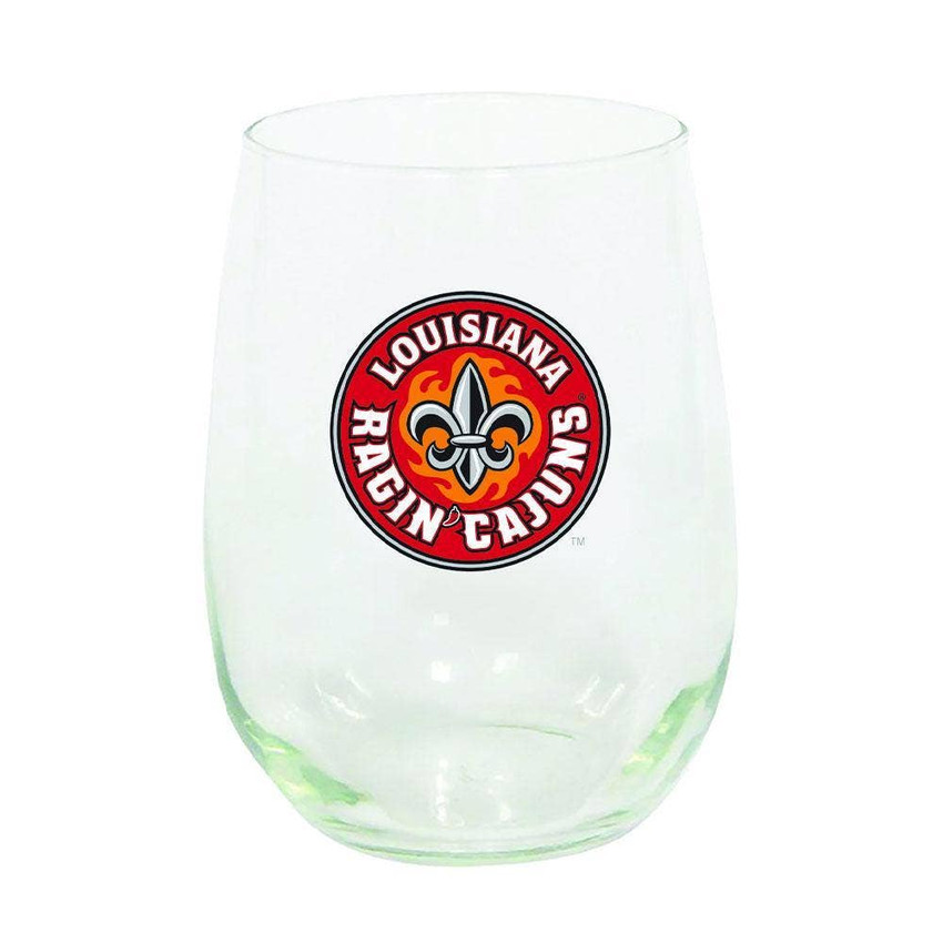 Louisiana at Lafayette 15oz Stemless Wine w/Color Logo