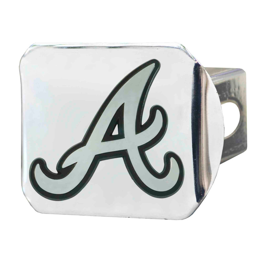 Atlanta Braves Metal Hitch Cover with Metal 3D Emblem A Cap Logo