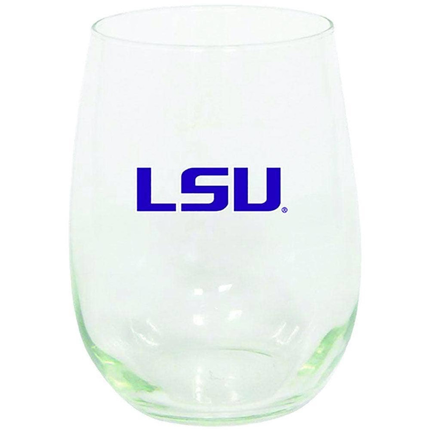 LSU Tigers 15oz Stemless Wine w/Color Logo