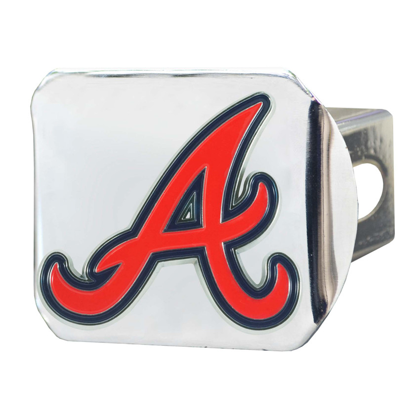 MLB - Atlanta Braves Color Hitch - Chrome 3.4"x4"