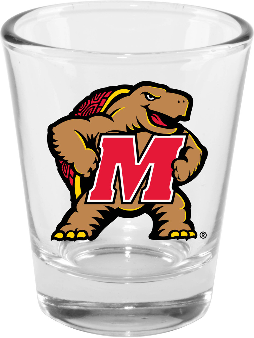 Maryland Terrapins 2oz Clear Collector Glass