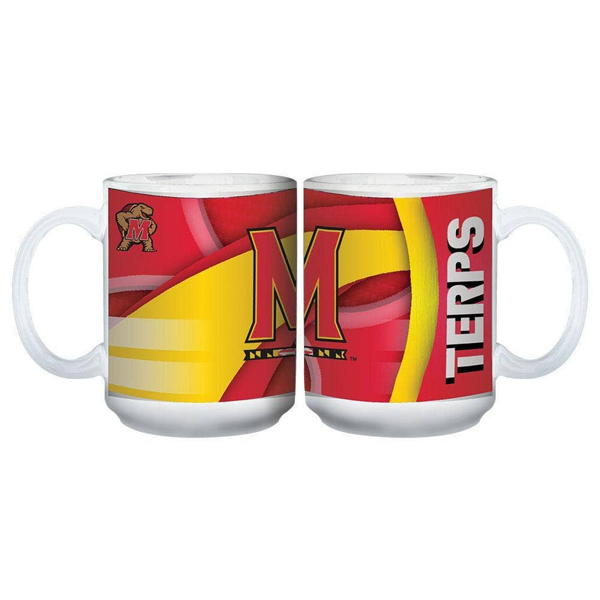Maryland Terrapins 15oz White Carbon Fiber Mug