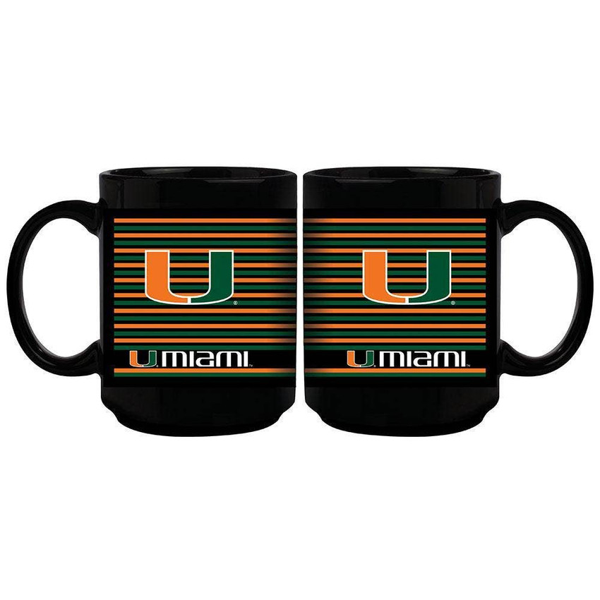 Miami Hurricanes 15oz Black Logo Mug