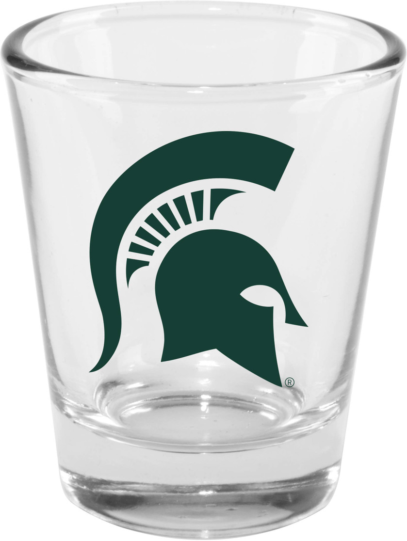 Michigan State Spartans 2oz Clear Collector Glass