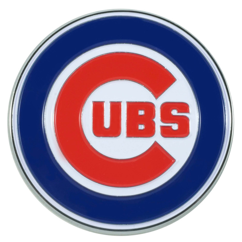 Chicago Cubs 3D Color Metal Emblem Circular Cubs Primary Logo