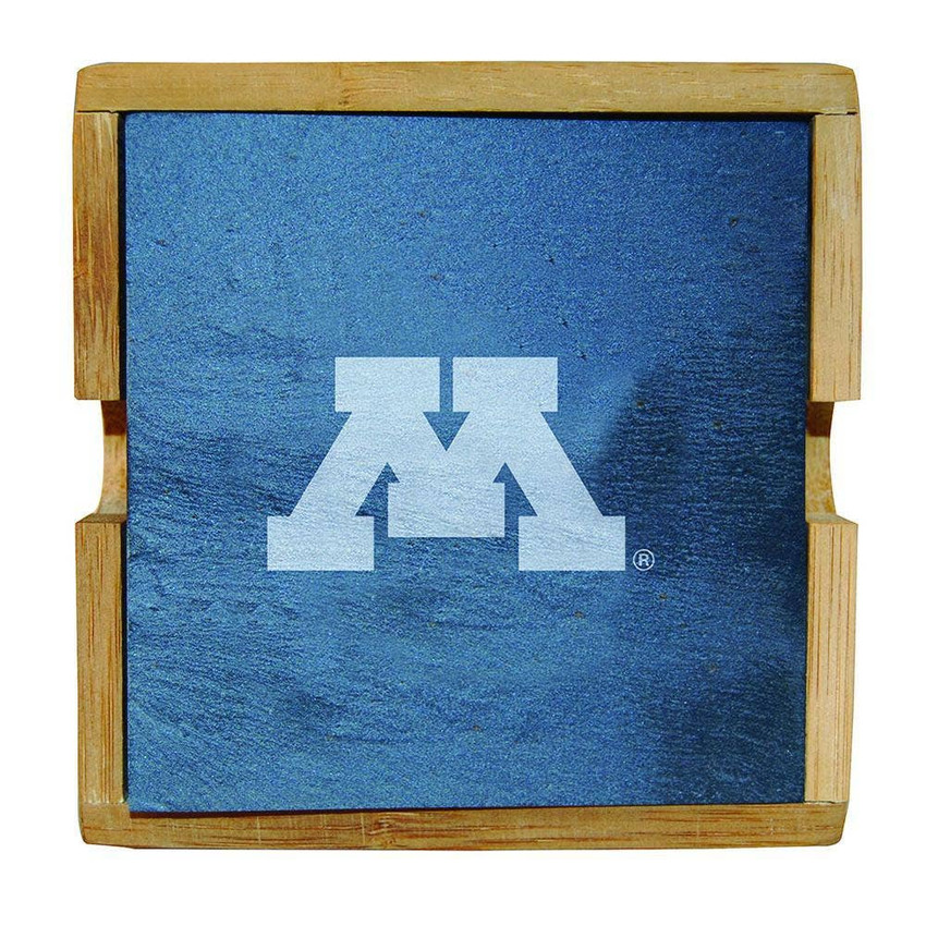 Minnesota Golden Gophers Slate Square Coaster Set