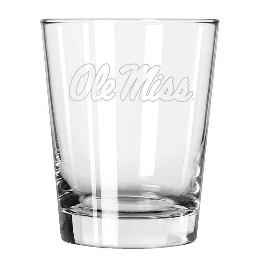 Ole Miss Rebels 15oz Old Fashioned w/Etched Logo