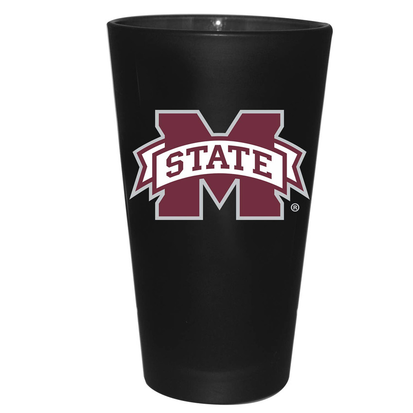 Mississippi State 16oz Color Frosted Pint Color Logo