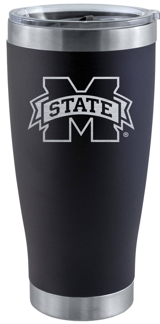 Mississippi State 20oz Black Tumbler w/Etched Logo