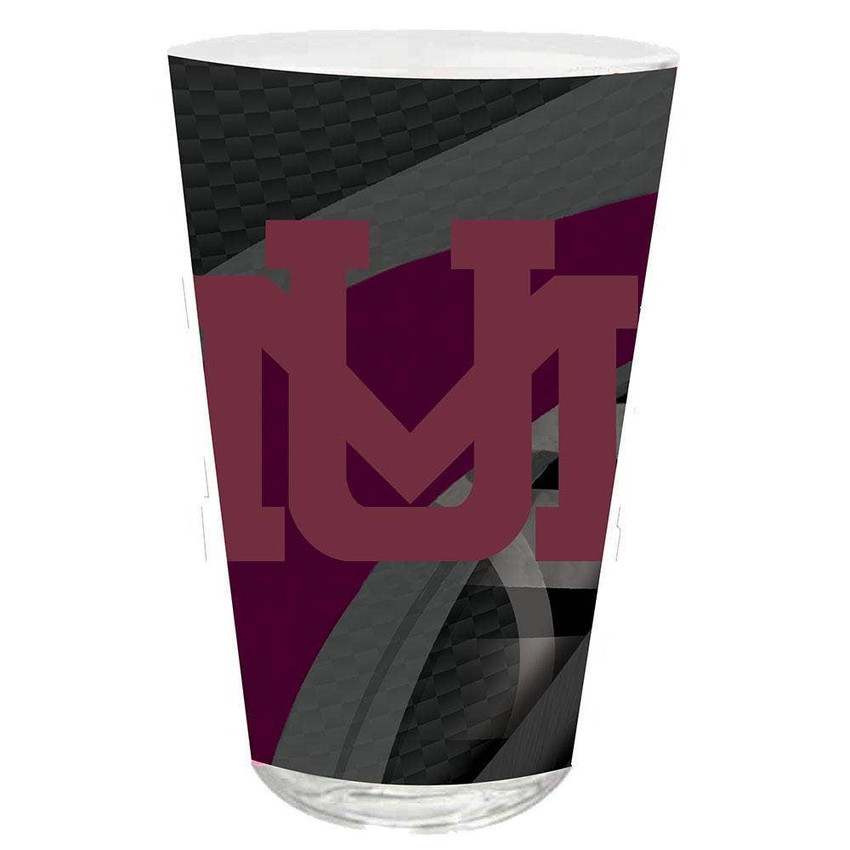 Montana Grizzlies Pint Glass Carbon Design