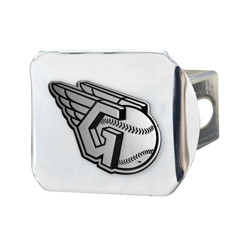 Cleveland Guardians Metal Hitch Cover with Metal 3D Emblem Guardians Fastball Primary Logo