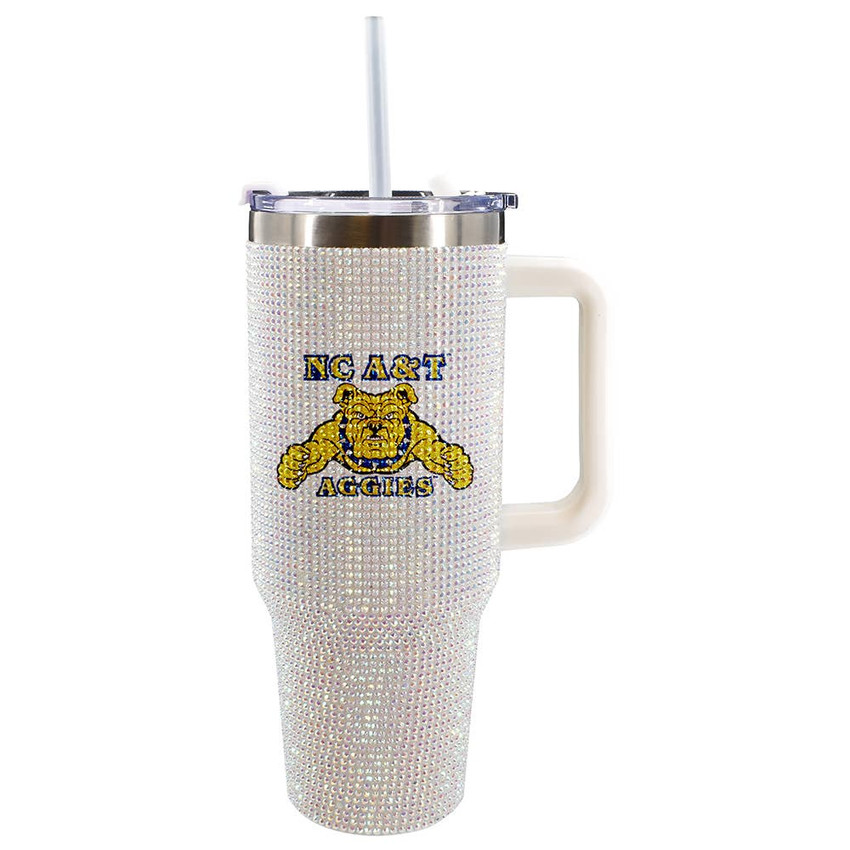 North Carolina A&T Aggies 40oz Bling Tumbler