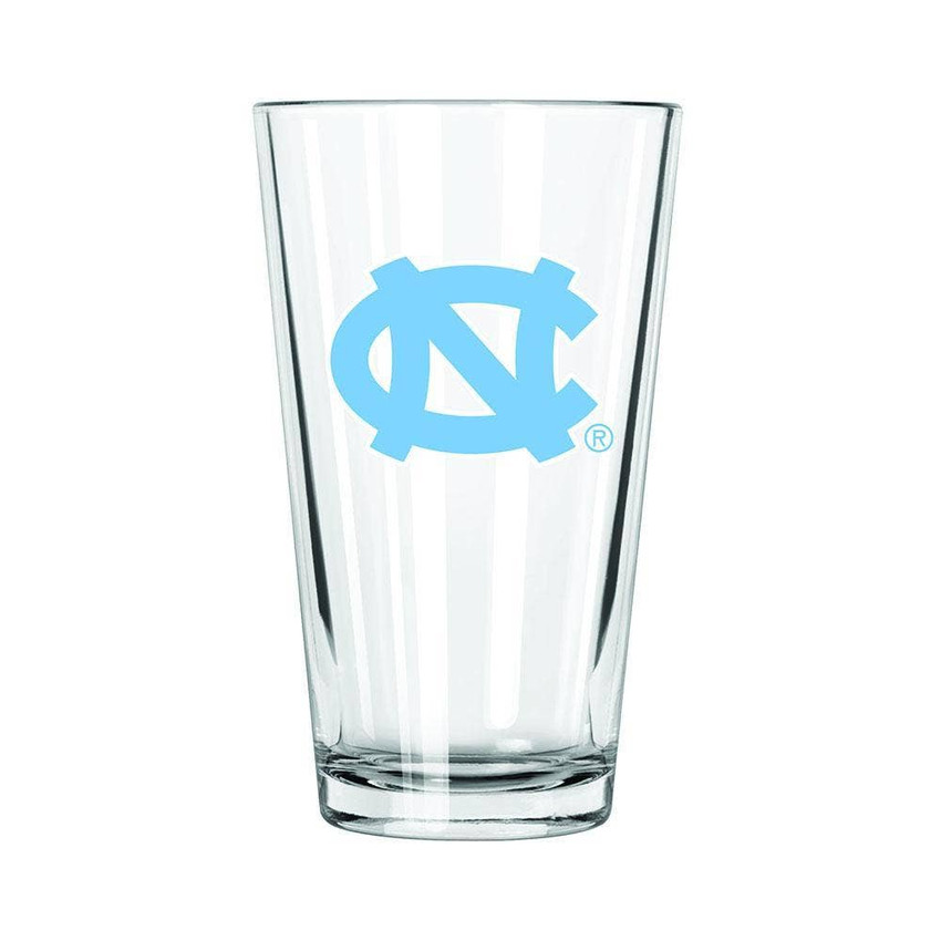 North Carolina Tar Heels 16oz Pint Glass w/Color Logo