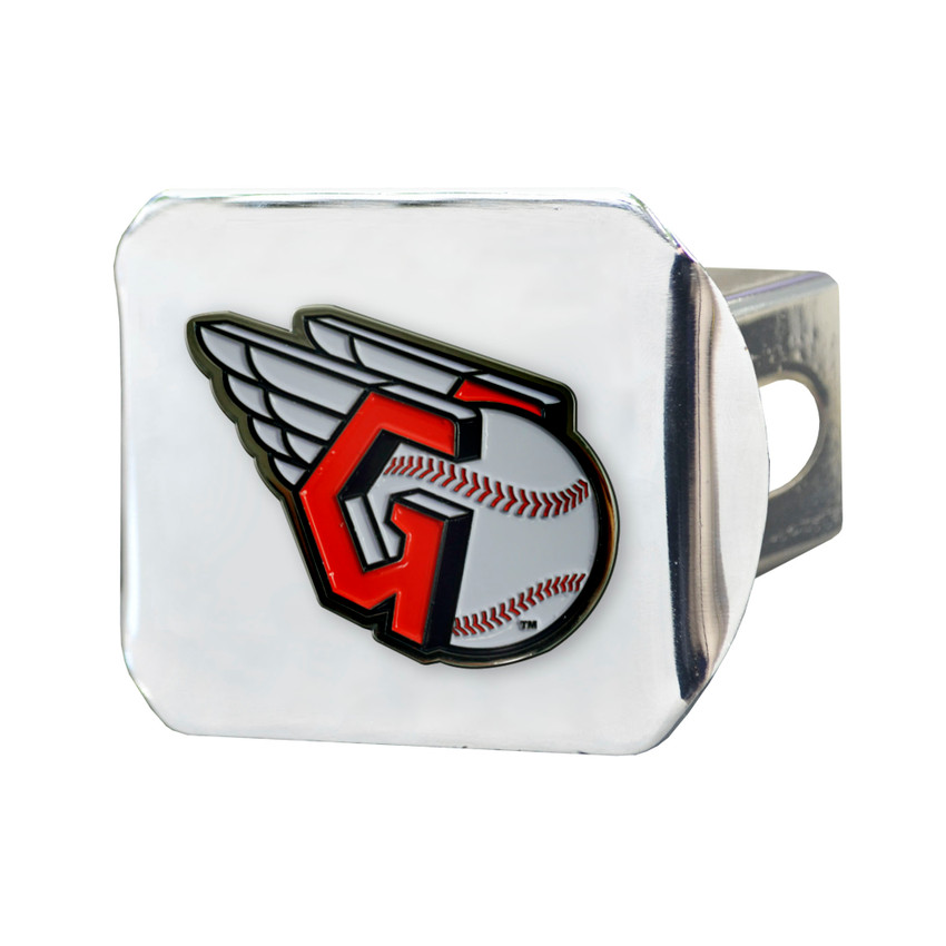 MLB - Cleveland Indians Color Hitch - Chrome 3.4"x4"