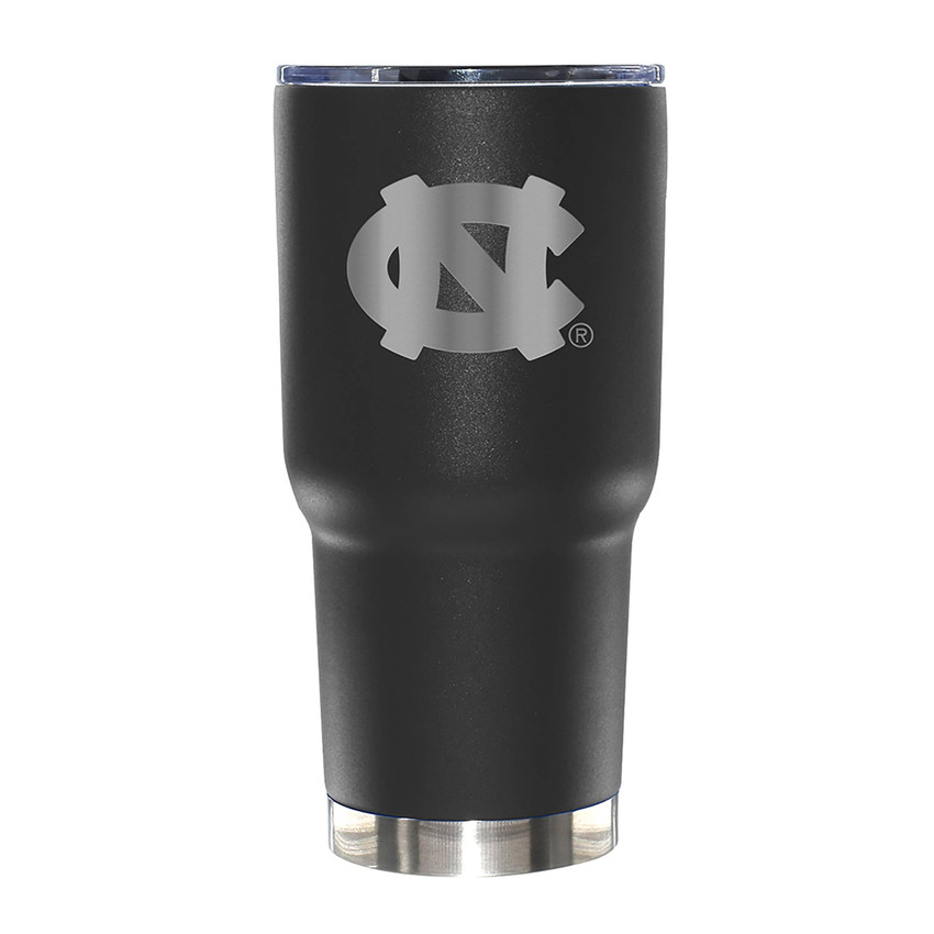 North Carolina Tar Heels 30oz Black Etched Tumbler