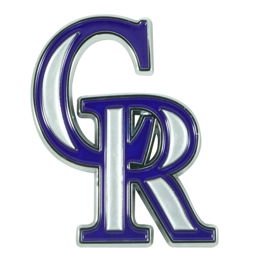Colorado Rockies 3D Color Metal Emblem CR Primary Cap Logo