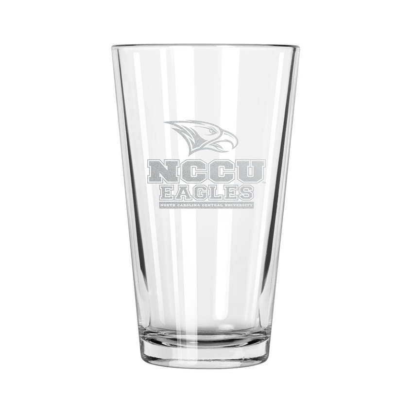 North Carolina Central 16oz Pint Glass w/Etched Logo