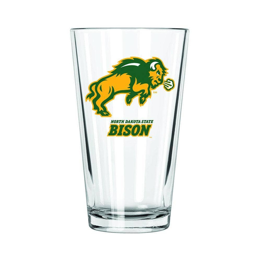 North Dakota State Bison 16oz Pint Glass w/Color Logo