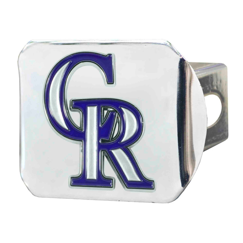MLB - Colorado Rockies Color Hitch - Chrome 3.4"x4"