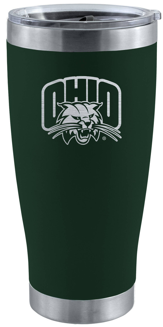 Ohio Bobcats 20oz Green Tumbler w/Etched Logo