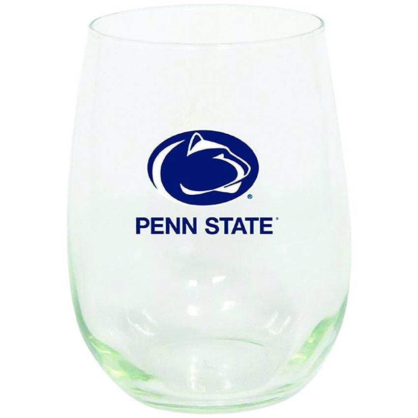 Penn State Nittany Lions 15oz Stemless Wine w/Color Logo