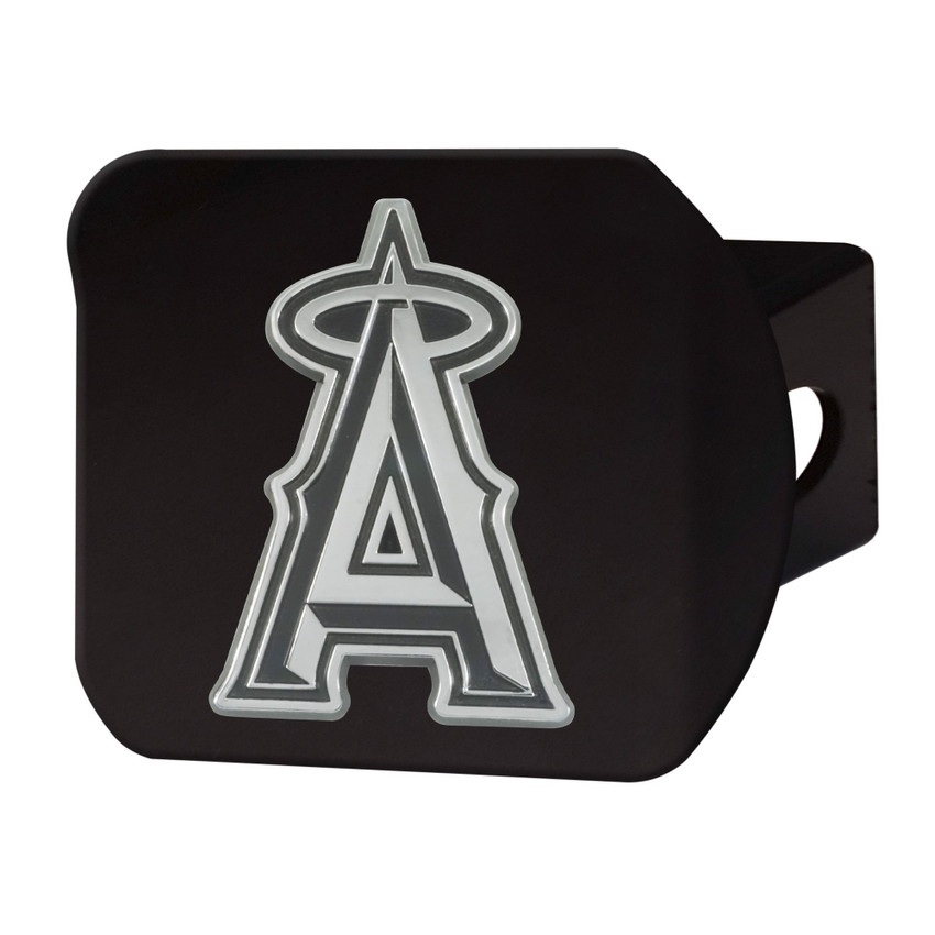 Los Angeles Angels Black Metal Hitch Cover with Metal 3D Emblem A Primary Cap Logo