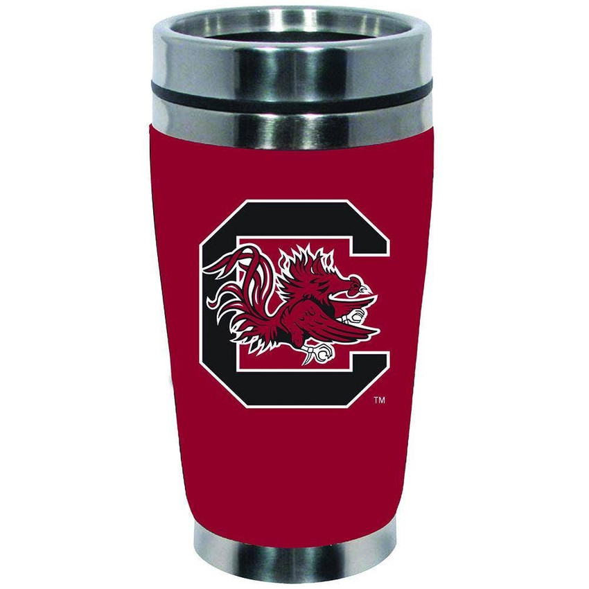 South Carolina Gamecocks 16oz Travel Mug with Neoprene Wrap