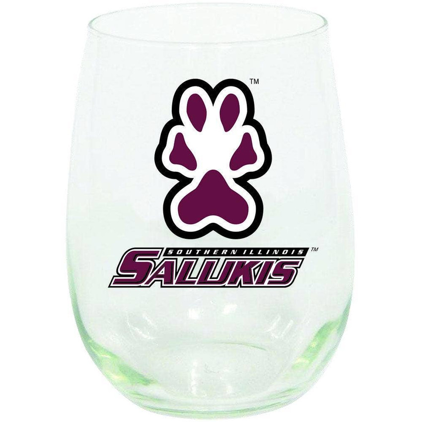 Southern Illinois 15oz Stemless Wine w/Color Logo