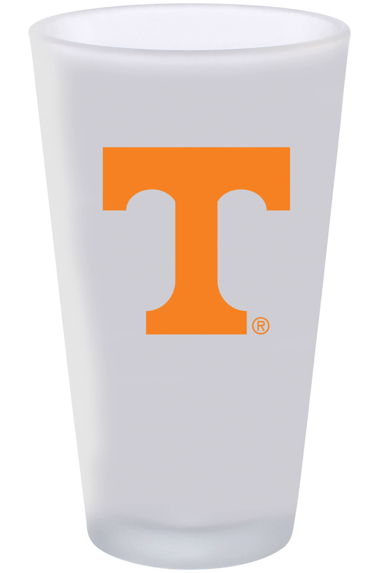 Tennessee Orange 16oz Frosted Pint Glass Color Logo