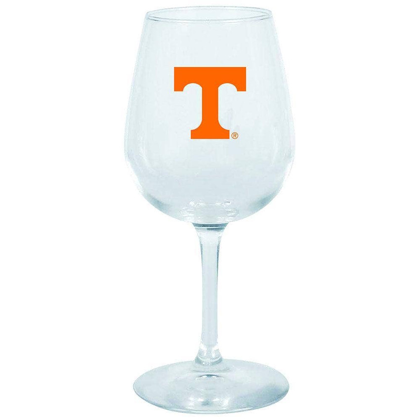 Tennessee Orange 12.75oz Stem Wine Glass Color Logo
