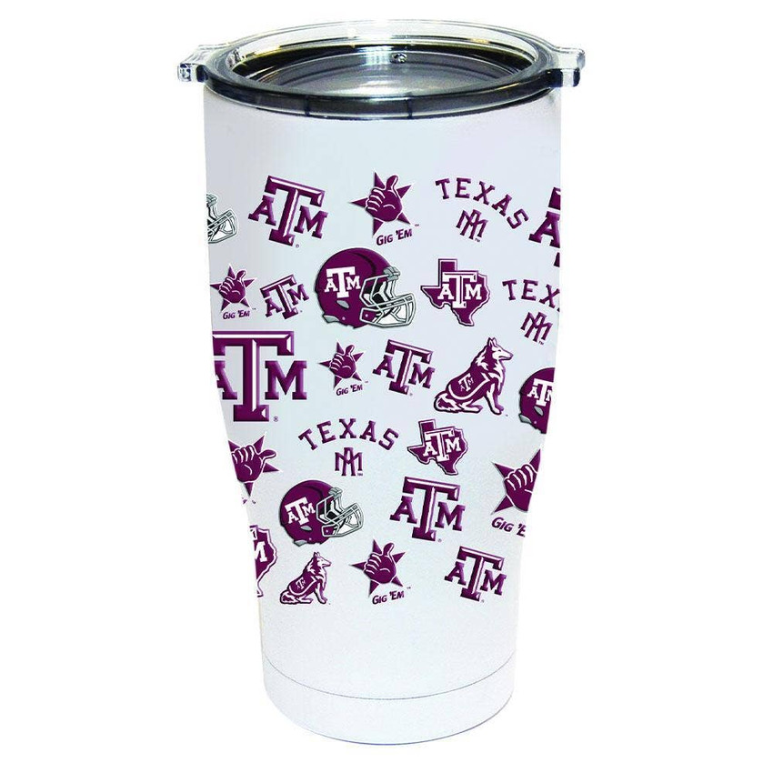 Texas A&M Aggies 24oz All Over Print Tumbler