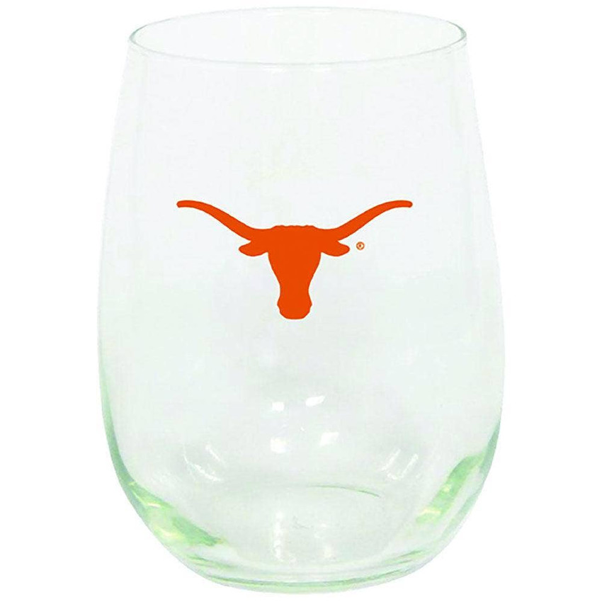Texas Longhorns 15oz Stemless Wine w/Color Logo
