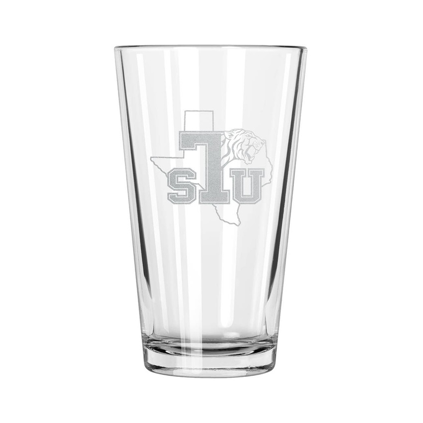 Texas Southern Tigers 16oz Pint Glass w/Etched Logo