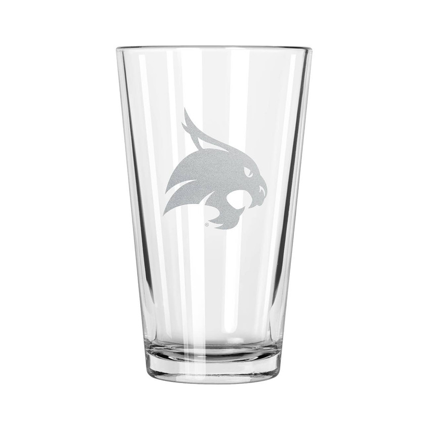 Texas State Bobcats 16oz Pint Glass w/Etched Logo