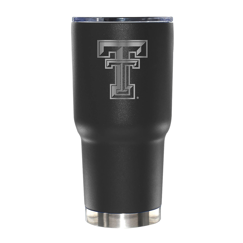 Texas Tech Red Raiders 30oz Black Etched Tumbler