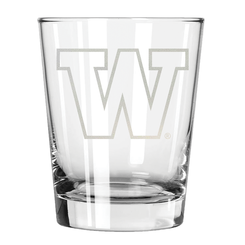 Washington Huskies 15oz Old Fashioned w/Etched Logo