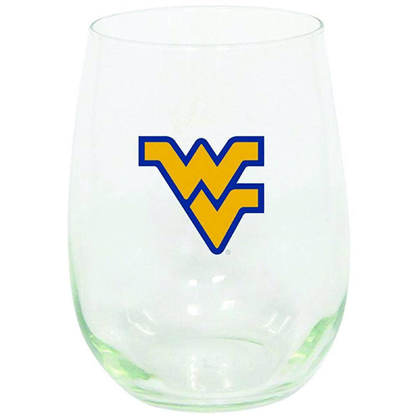 West Virginia 15oz Stemless Wine w/Color Logo