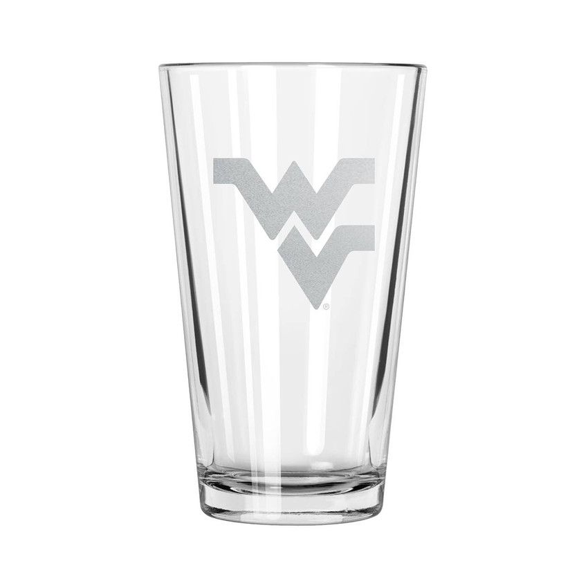 West Virginia 16oz Pint Glass w/Etched Logo