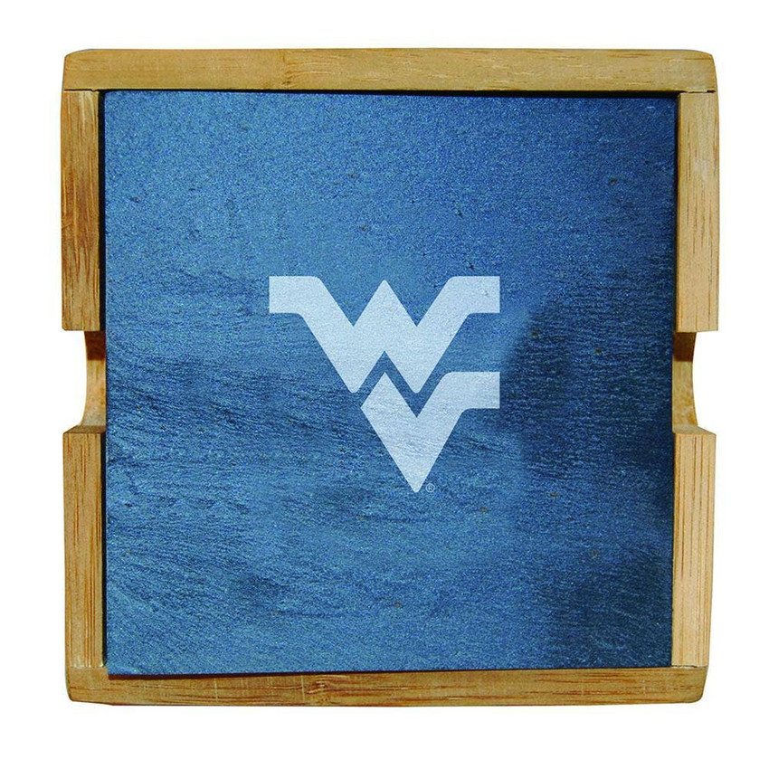 West Virginia Slate Square Coaster Set