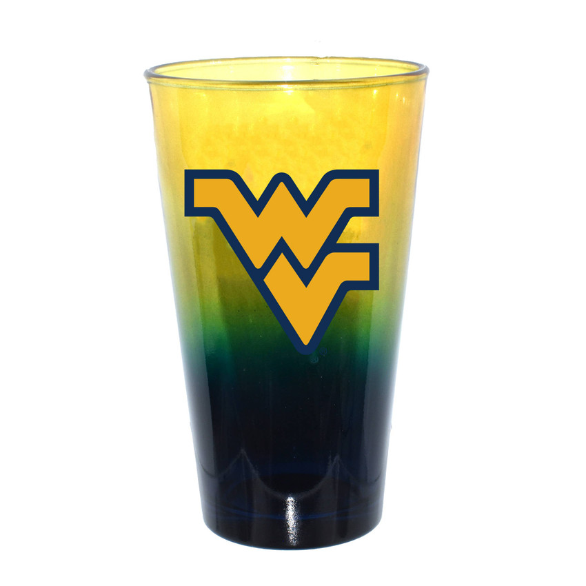 West Virginia Mountaineers 16oz Ombre Pint Glass