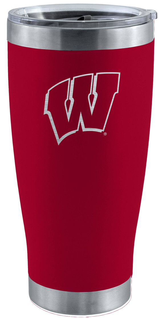 Wisconsin Badgers 20oz Red Tumbler w/Etched Logo