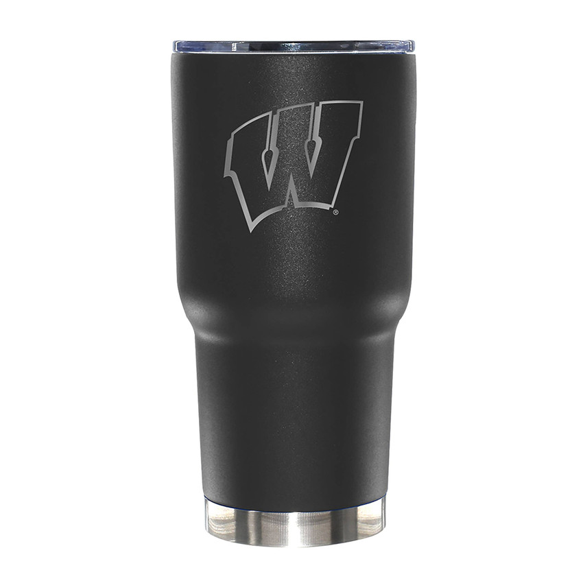 Wisconsin Badgers 30oz Black Etched Tumbler