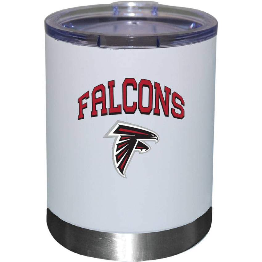 Atlanta Falcons 12oz White Low-Ball Tumbler Color Logo